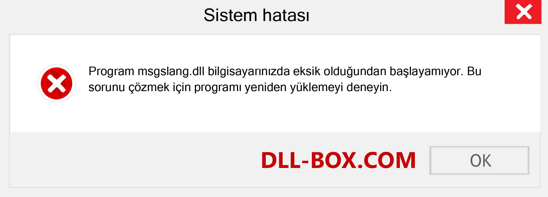 msgslang.dll dosyası eksik mi? Windows 7, 8, 10 için İndirin - Windows'ta msgslang dll Eksik Hatasını Düzeltin, fotoğraflar, resimler